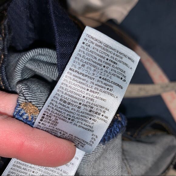 GAP 1969 Jeans Gap For Good True Skinny Size 24 Dark Wash with Stretch - Picture 9 of 10